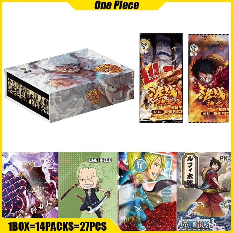 

YUEKA One Piece Cards Decisive Battle Valley of God Anime Collection Cards Mistery Box Board Game Toy Birthday Gift for Children