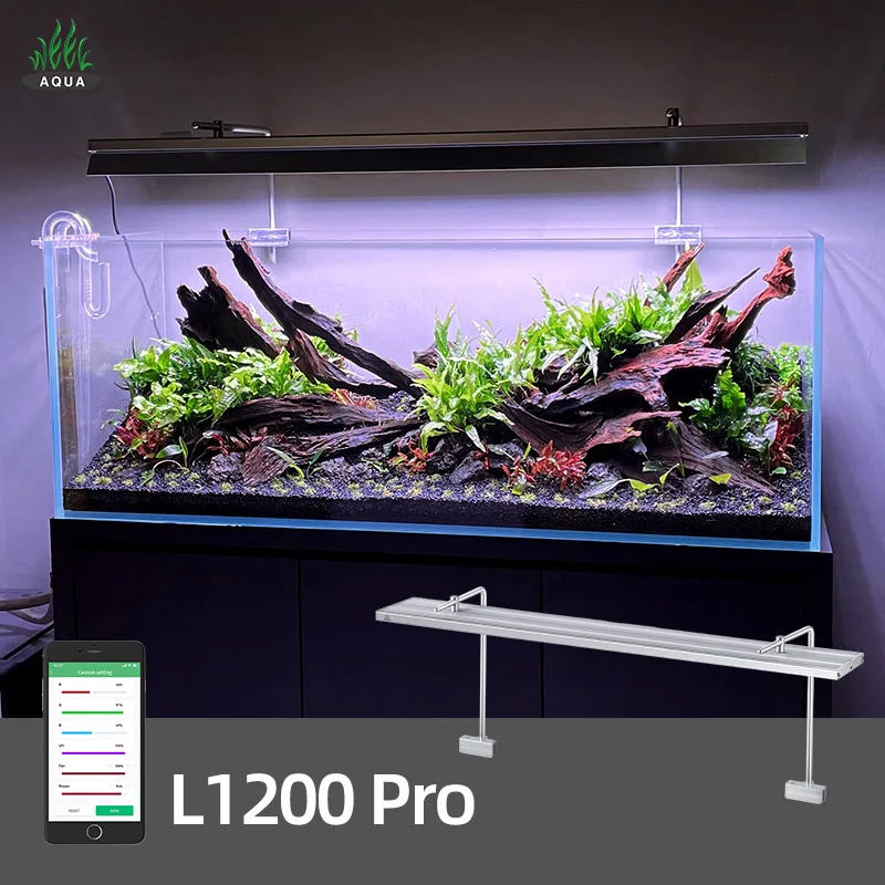 

L1200D Pro 120cm High Quality Aquarium Aksesoris APP Intelligent RGBUV Full Spectrum Grow Lights For Aquarium