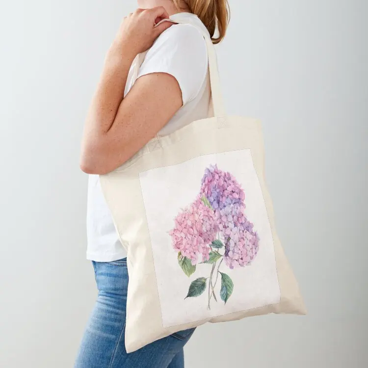 

Watercolor branch of blooming hydrangeas Tote Bag Cloth bag canvas tote bags tote bag screen Shopper