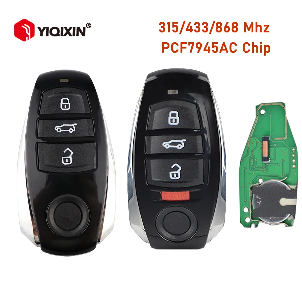 

YIQIXIN Remote Car Key For VW Volkswagen Touareg 2010-2014 Hitag CVGA 315/433/868Mhz PCF7945AC Chip 3/4 Buttons Smart Card