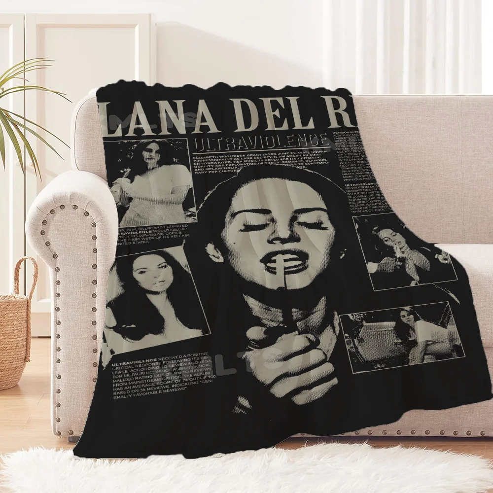 Summer Blanket King Size L-Lana D-Del Rey Cute Throw Blanket for Sofa Cobija Luxury Blankets Characters Microfiber Bedding Knee