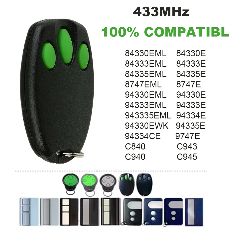Hand Transmitter 433MHz for LIFTMASTER Motorlift Merlin+ C945 94335E 9747E 1A5478 Garage Door Remote Control
