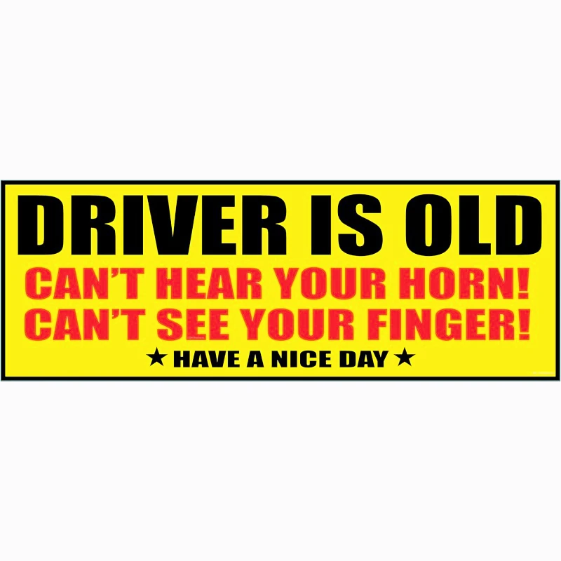 

Наклейка «Драйвер — это старый», не умеет слушать рог, не просмотрите палец, забавная наклейка, наклейка на бампер или окно, 13 см, ПВХ, KK