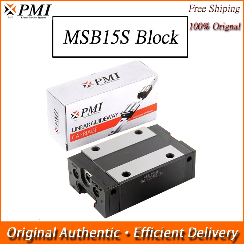 Taiwan PMI Linear Guideway Slider Carriage MSB15S Block MSB15SSSFC MSB15 Msb15sssfcn MSB15S-N CO2 Laser Cutting Machine