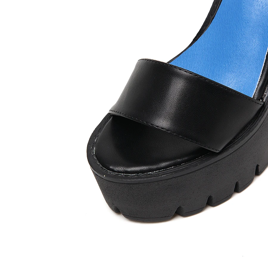 KNCOKAR White Summer Sandal Shoes for Women  New Arrival Thick Heels Sandals Platform Casual Russian Shoes 13cm