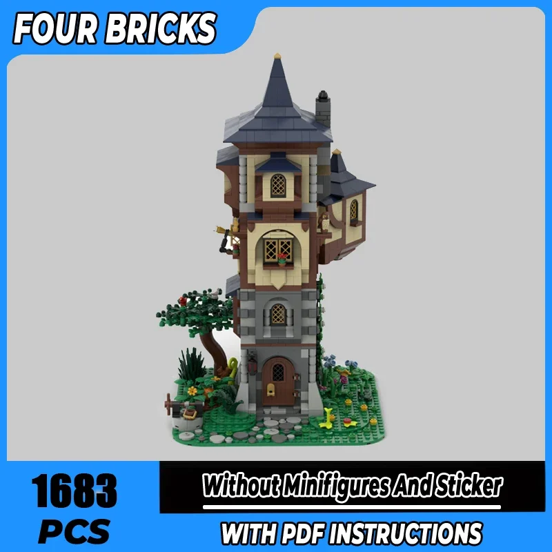 

Moc Building Blocks Medieval Tower Technology Modular Bricks Model Gifts Christmas Toys DIY Sets Assembly