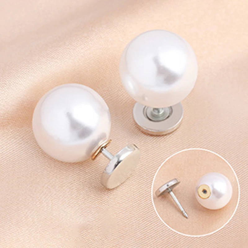 Botones de broche de perlas sin coser, botones de decoración artesanal para camisas, vestido, suéteres, chal, zapatos, Collar, hebilla de aguja, Pin fijo, 6 uds.