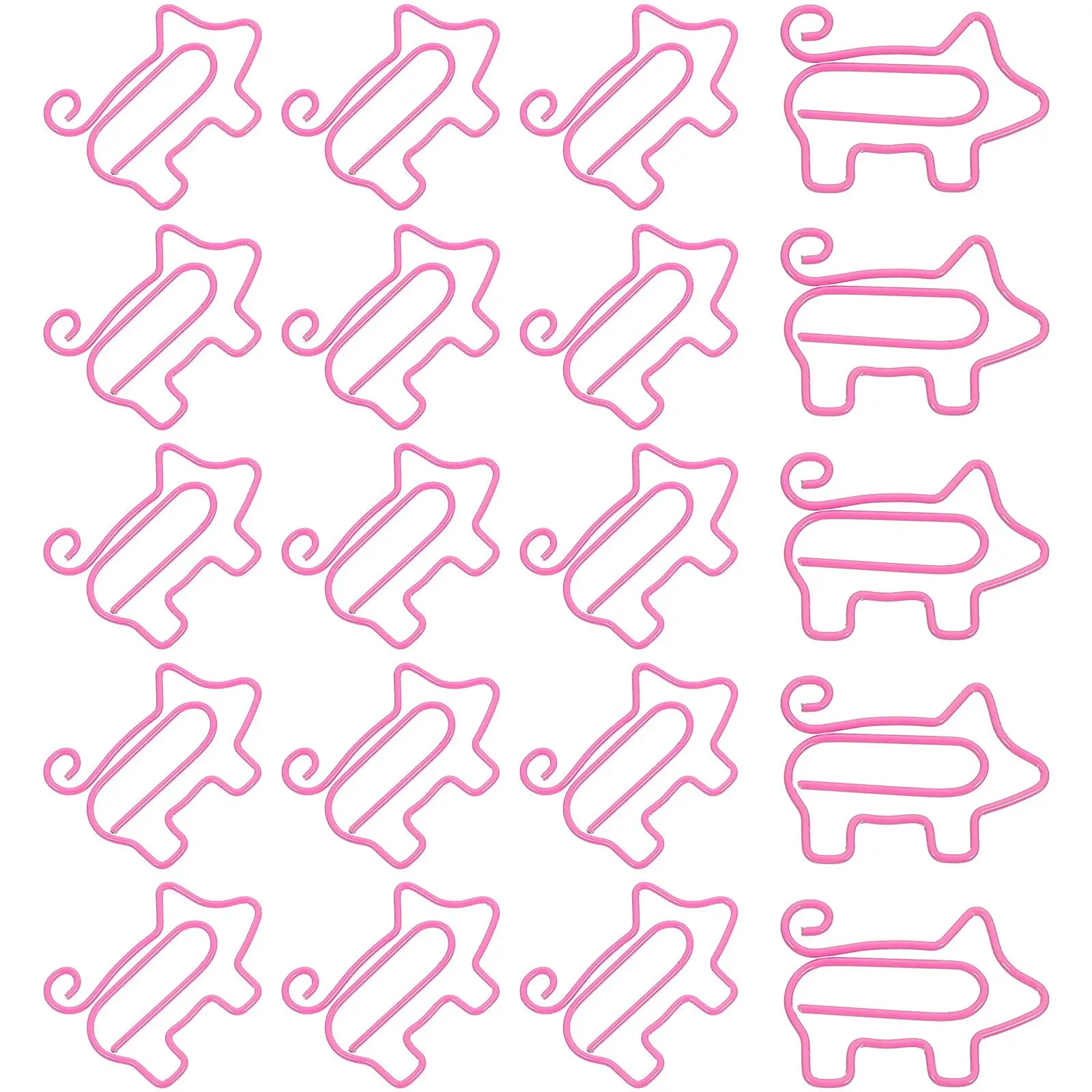 

50 Pcs Cartoon Pig Shaped Metal Paper Clips Colorful Office School Supplies Desk Accessories Giant Holder