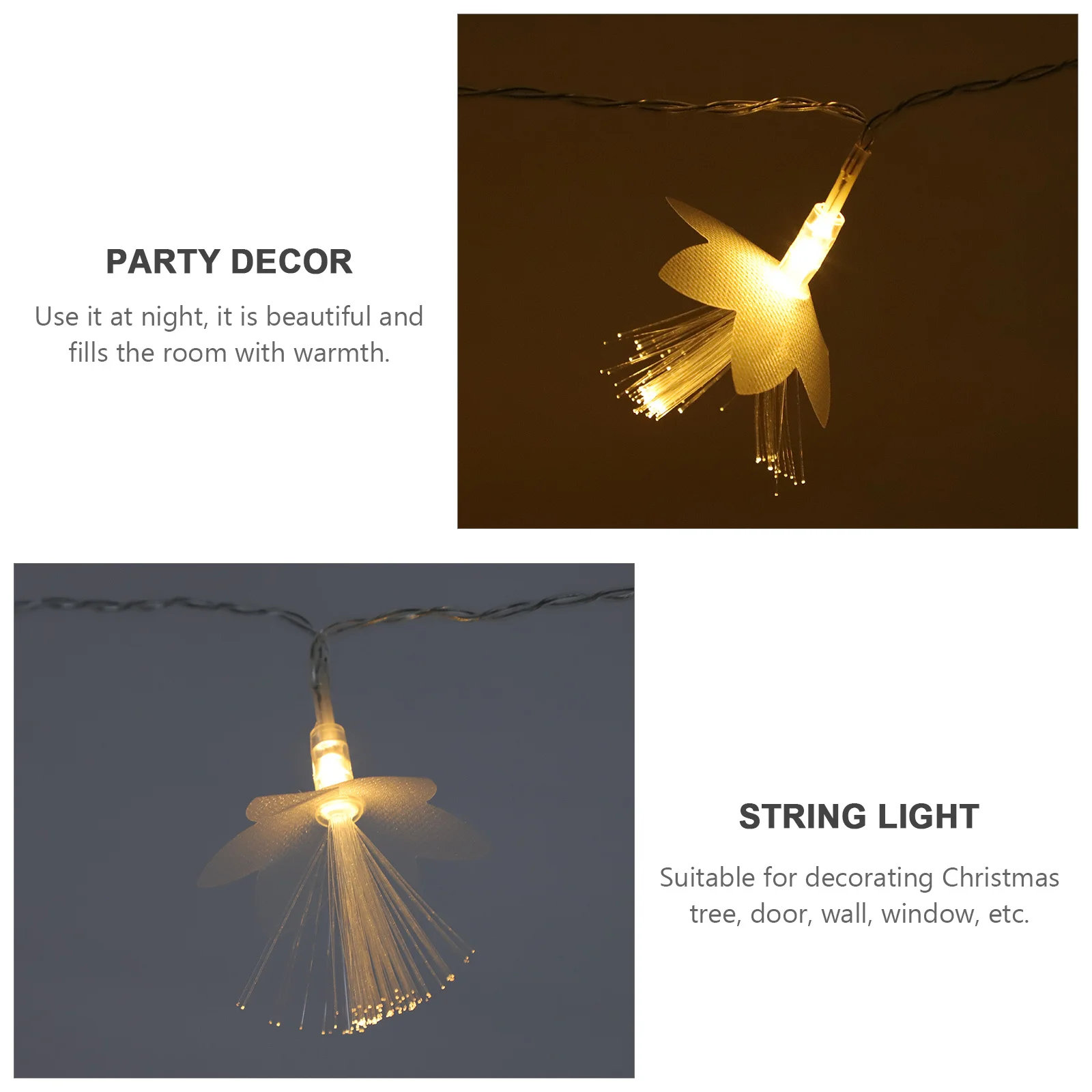 

1Pcs Fiber Optic Star Light LED String Light White Creative Decorative Lamp for Bedroom Party Home Christmas Atmosphere Warm