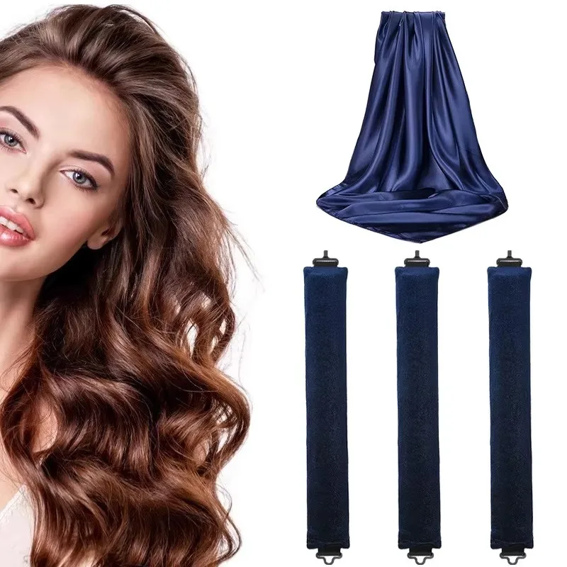 Heatless Hair Curler 27cm Sleep-friendly Heatless Curling Wand 3.5 Diameter Large Wave Curling Wand view 2