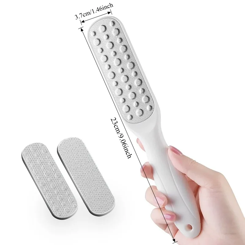 Herramienta para el cuidado de los pies, placa de pie de acero inoxidable de doble cara, limas amoladoras para pies, eliminador de callos de piel muerta