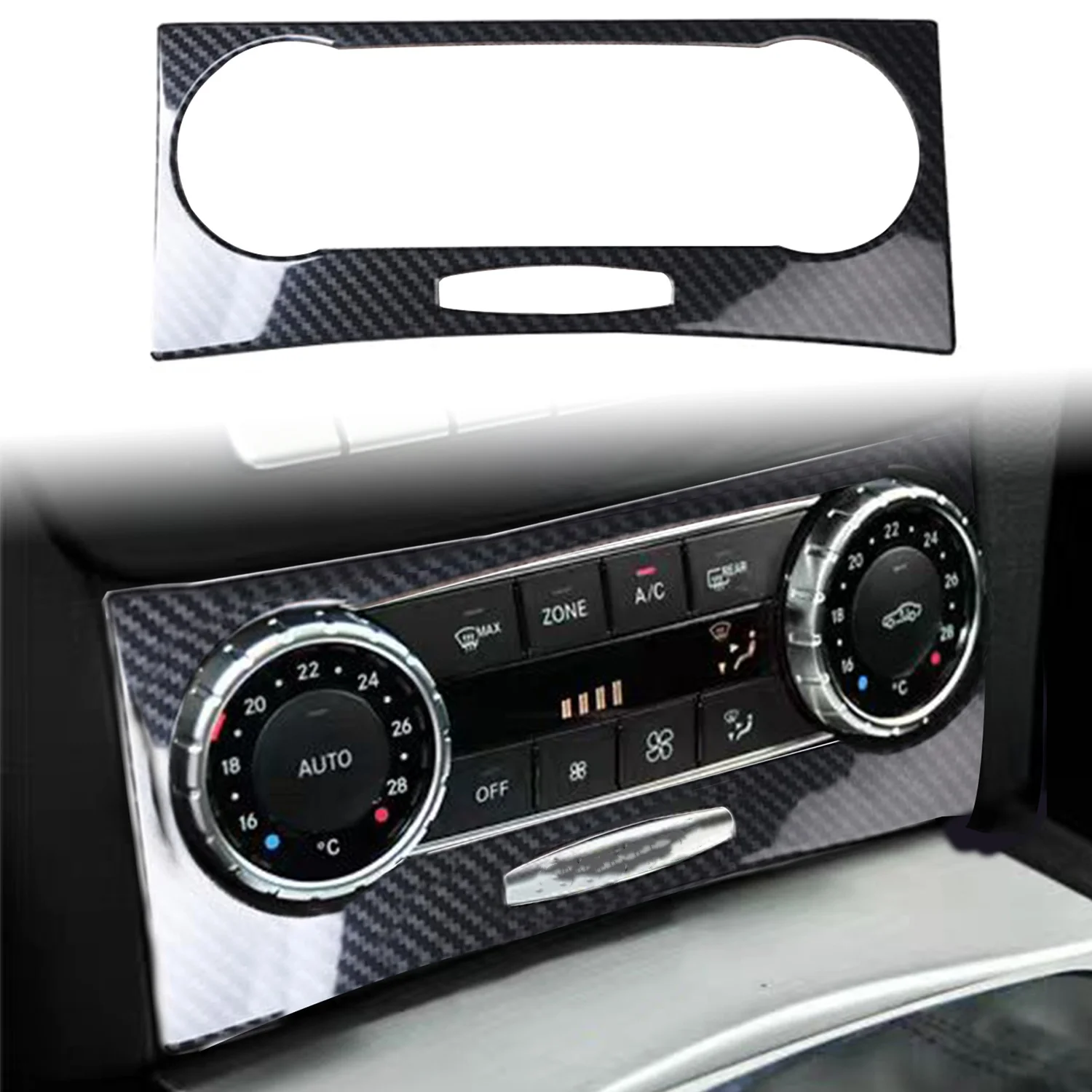

Для Mercedes-Benz C-Class W204 2011-2014 внутренняя приборная панель консоли кондиционера переключатель панели декоративная отделка ABS карбоновый стиль 1 шт.