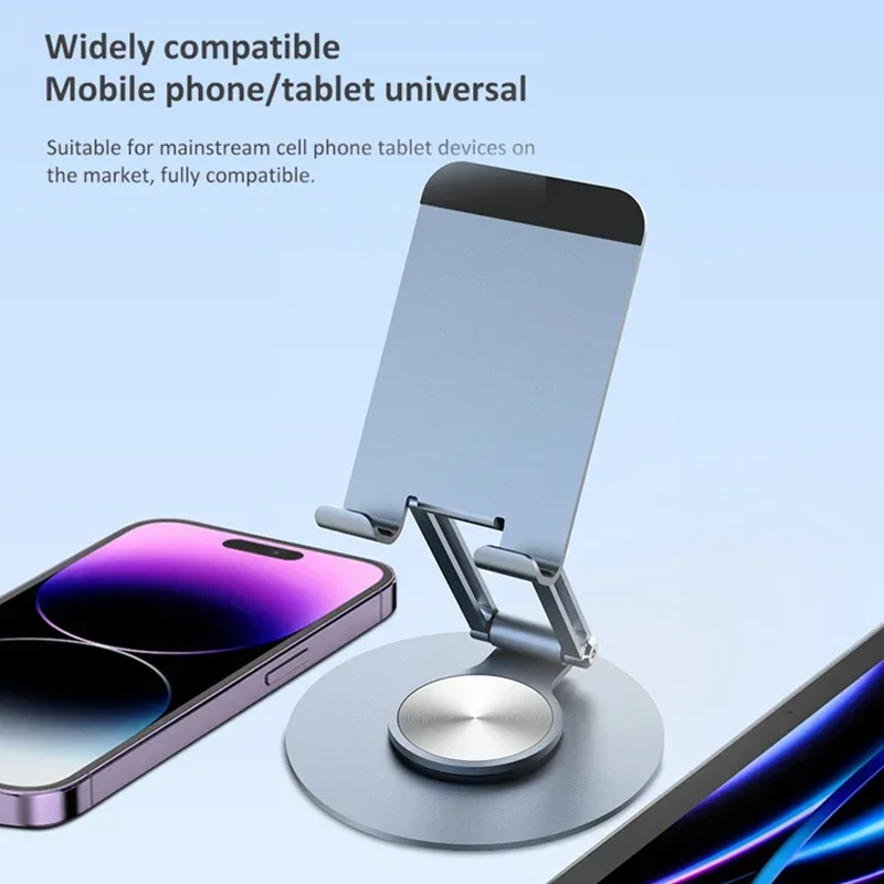 Metal 360° Rotating Tablet Holder Stand for Ipad Laptop Cellphone Smartphone Mobile Phones Telephone Reader Portable Base Rack