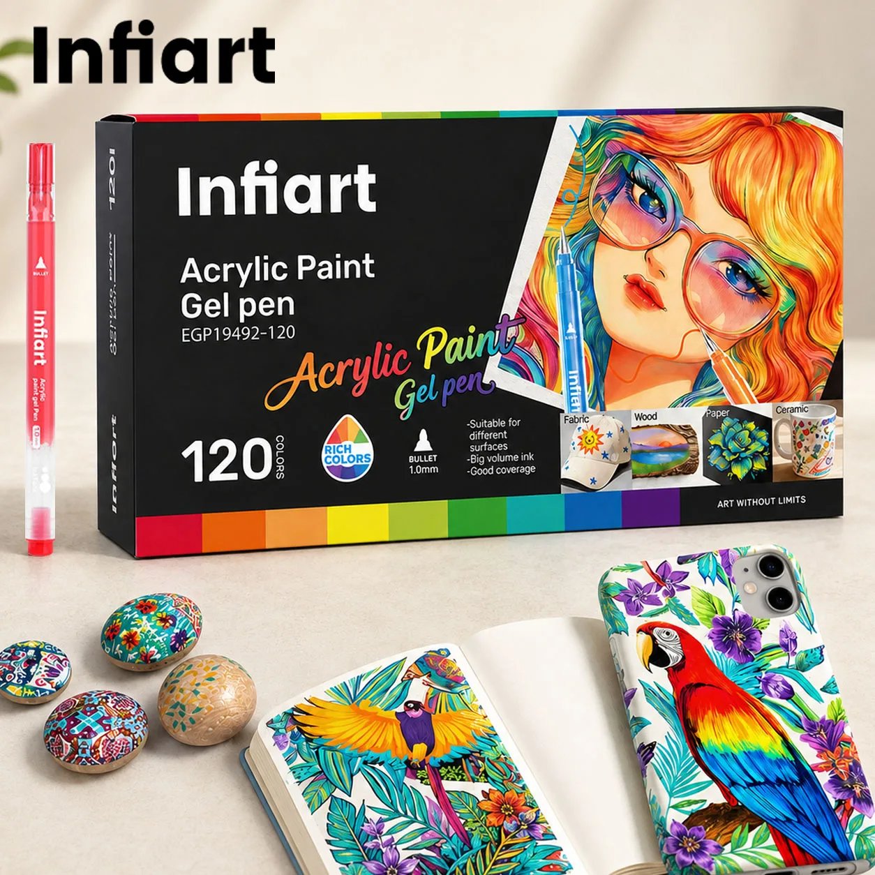 infiart-acrylic-markers-60-80-120-colors-large-ink-output-professional-layering-art-markers-for-students