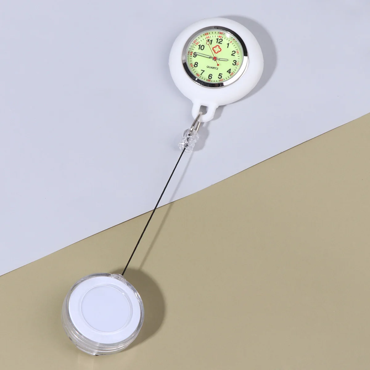 

Stainless Steel Nurse Watch for Women Luminous Clip on Pocket Fob Mini Badge Reel Durable