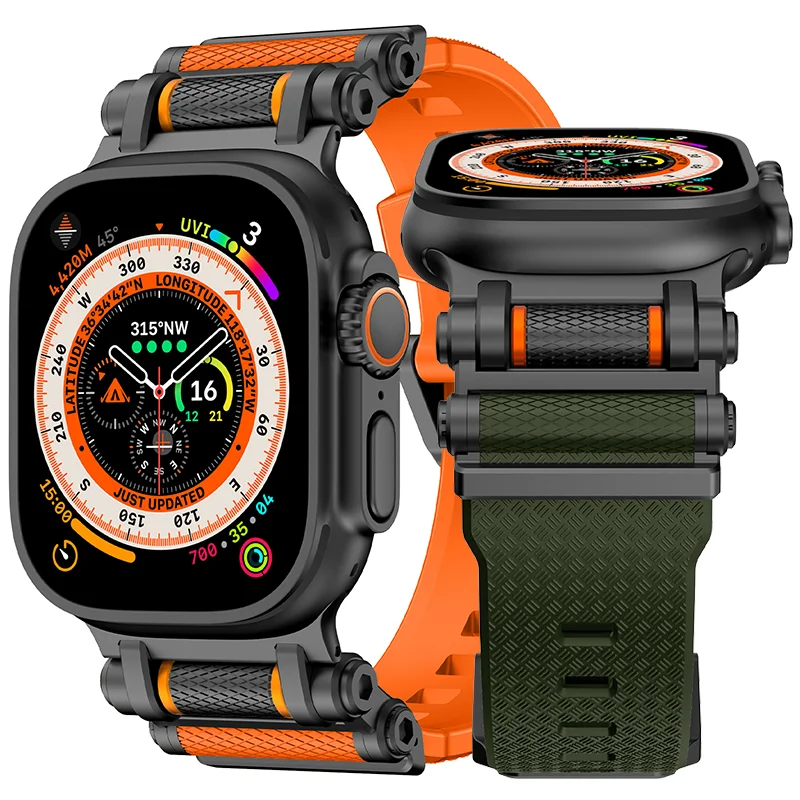 

Silicone Band for Apple Watch Strap Ultra 1 2 3 49mm 46mm 45mm 44mm 42mm Soft Sports For IWatch Series 10 9 8 7 6 5 4 Bracelet