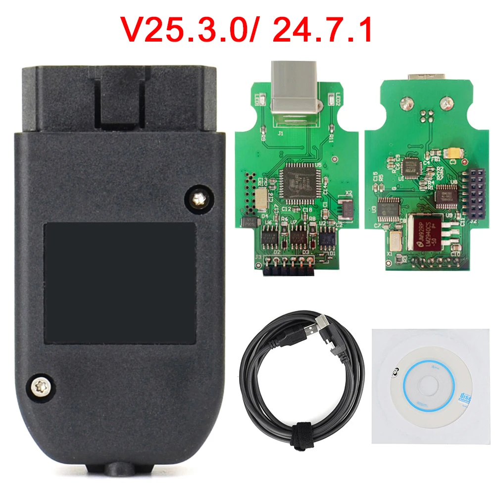 أفضل V25.3 VAG الماسح الضوئي VAG أداة VAG KKL VAG COM كابل obd2 كابل التشخيص متعدد اللغات obd2 الماسح الضوئي عرافة V2 VAGCOM ﻿