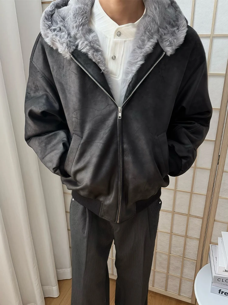 

Мужское зимнее теплое пальто с капюшоном из искусственного меха American Sle ort Cotton Jaet, молодежное модное водостойкое синтетическая кожа