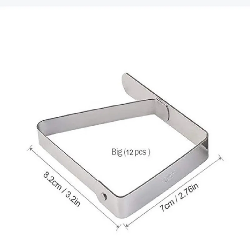20 pieces tablecloth clips for dining table cloths, made of stainless steel, large-sized tablecloth clips
