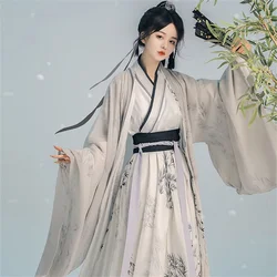 Original Song Dynasty Hanfu Women's Handover Collar Full Waist Ancient Chinese Traditional Clothing Women Hanfu Suit 3 Piece Set