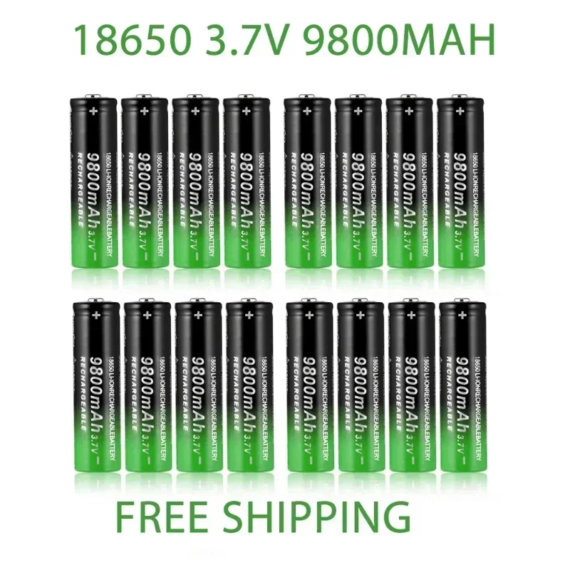 2/4/8/16/24PCS New Fast Charging 18650 Battery High Quality 9800Mah 3.7V 18650B Li-Ion Flashlight Batteries