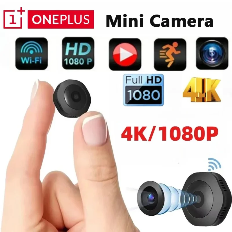 OnePlus Mini 4K 1080p HD Camera Wireless Cam Invisible Night Version Camcorder Wifi Remote Monitor Video Voice Recorder Cameras