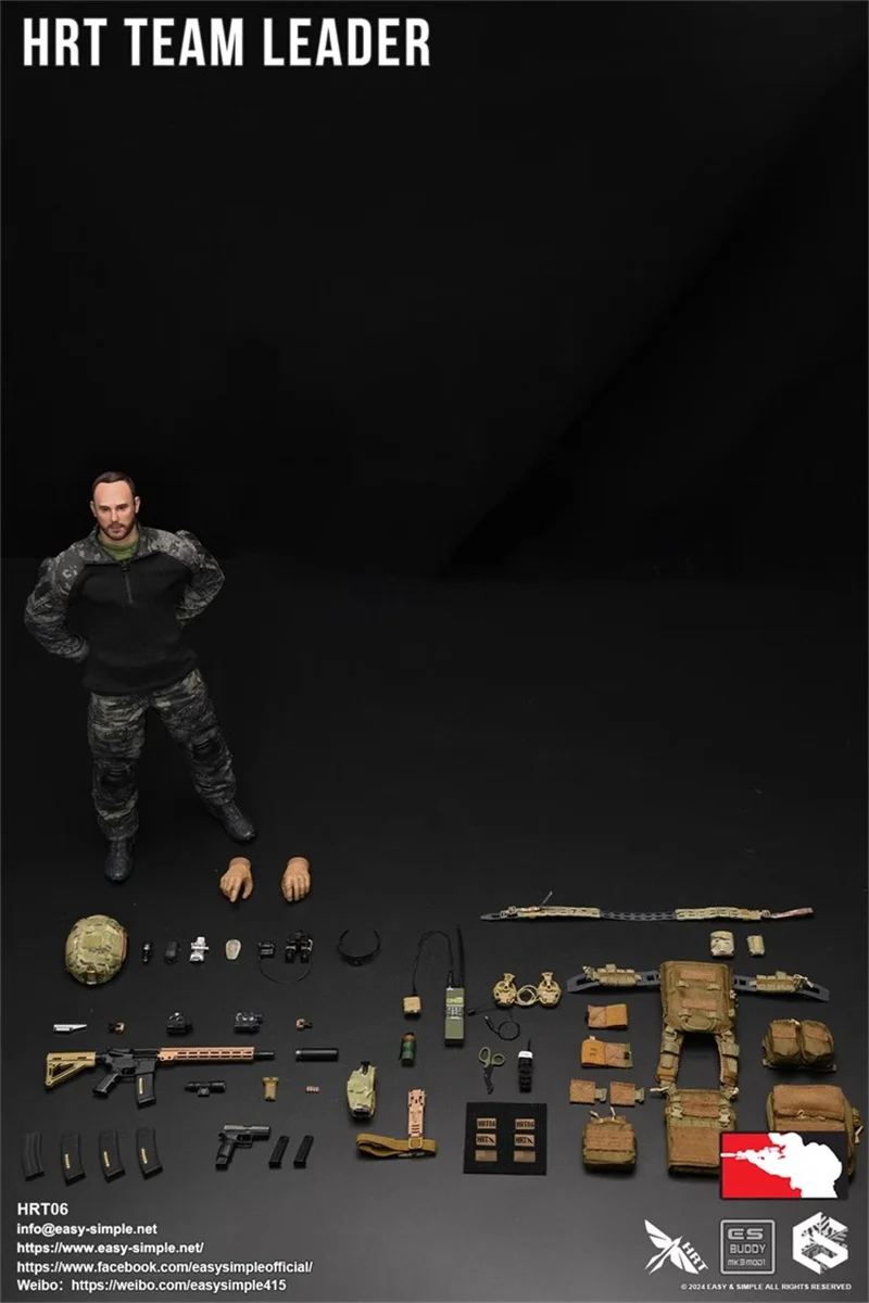 EASY&SIMPLE ES HRT06 1/6 Male Soldier Special Operations Forces HRT TEAM LEADER Full Set 12