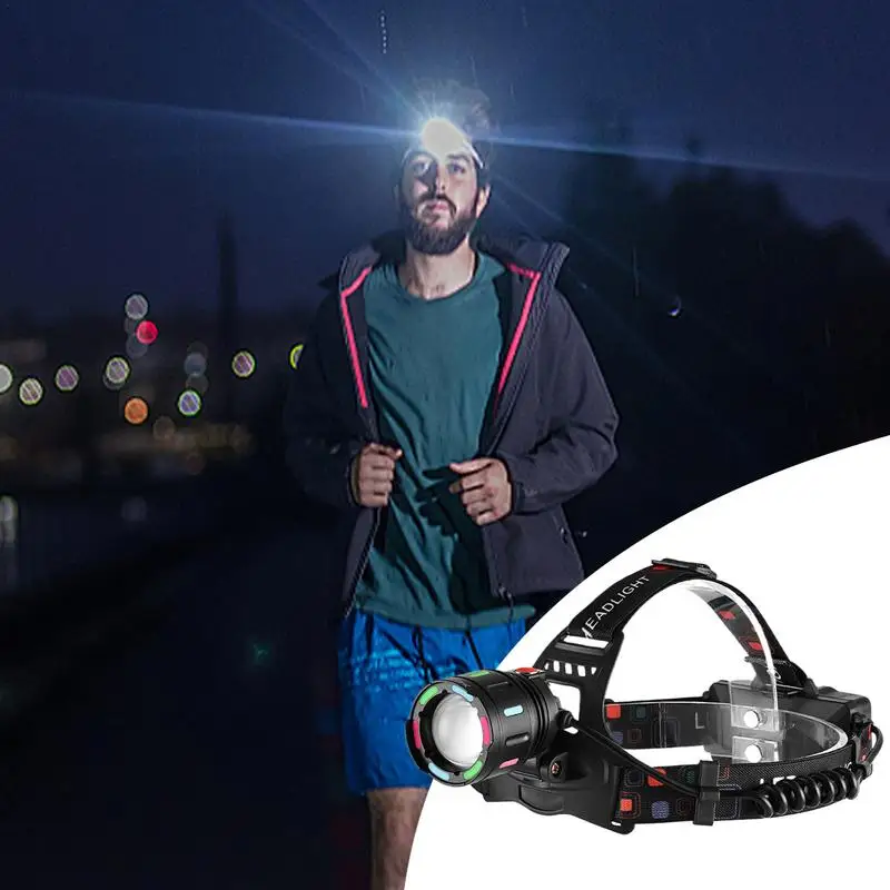 LED Rechargeable Headlight Waterproof LED Adjustable Headlamp High Brightness Headlamp With 4 Modes Portable Outdoor Headlamp