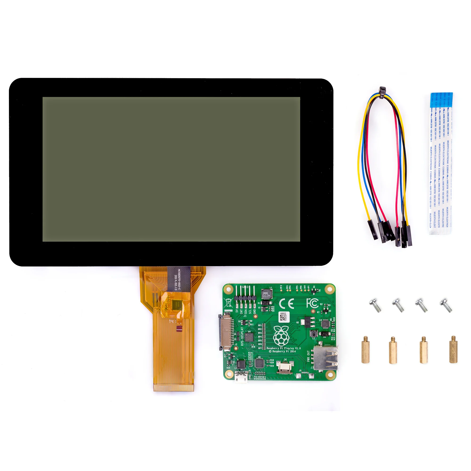 forChipboard Raspberry Pi 7 Touch Display 800x480 Pixel Ten Finger Touch Works With All Raspberry Pi Models Except The Zero Line