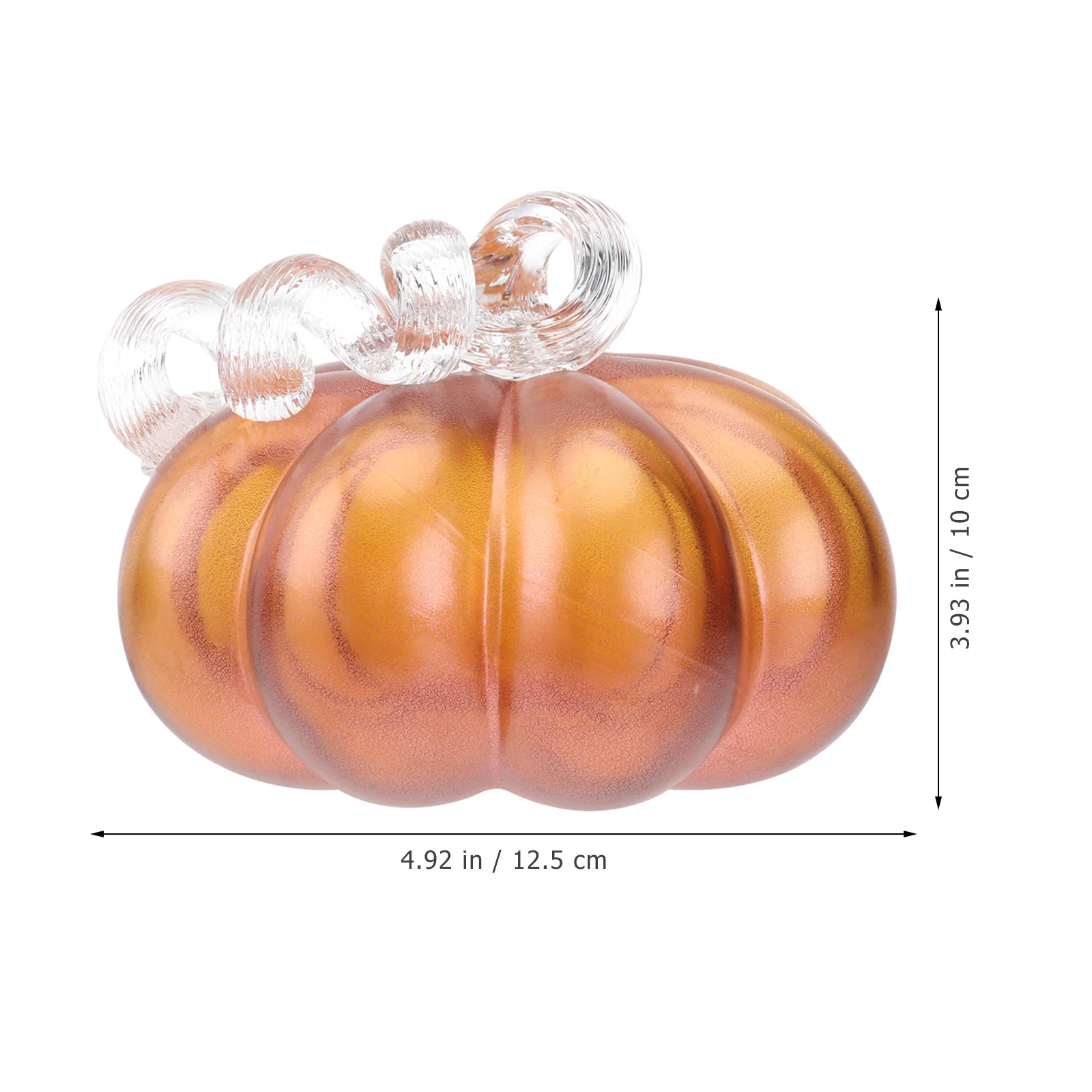 

Pumpkin Adornment Fall Home Decor Decoration Desktop Glass Figurine Decorations for Tabletop Crafts