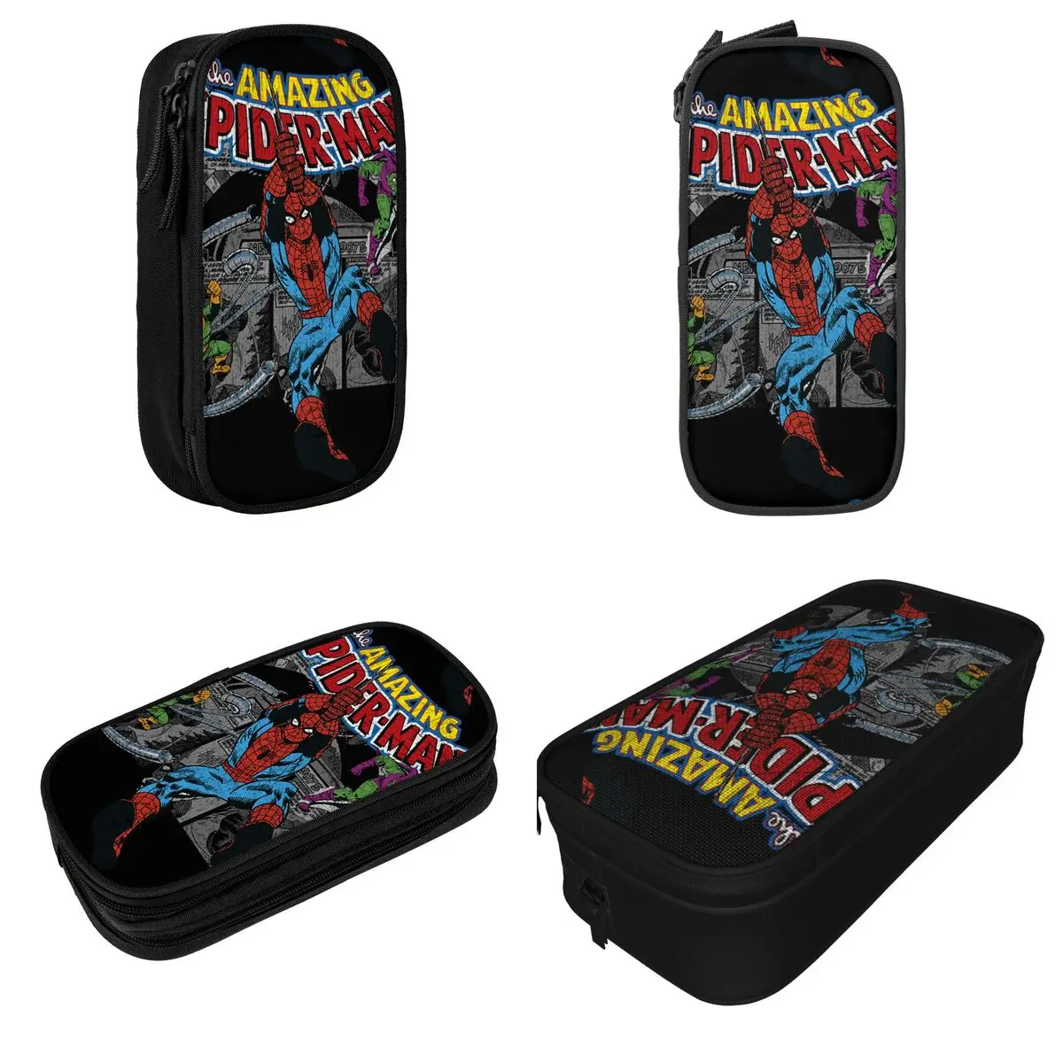 Spiderman Comic Collage Pencil Cases Pencil Pouch Pen Holder Girl Boy Big Capacity Pencil Bags School Supplies Gift Stationery