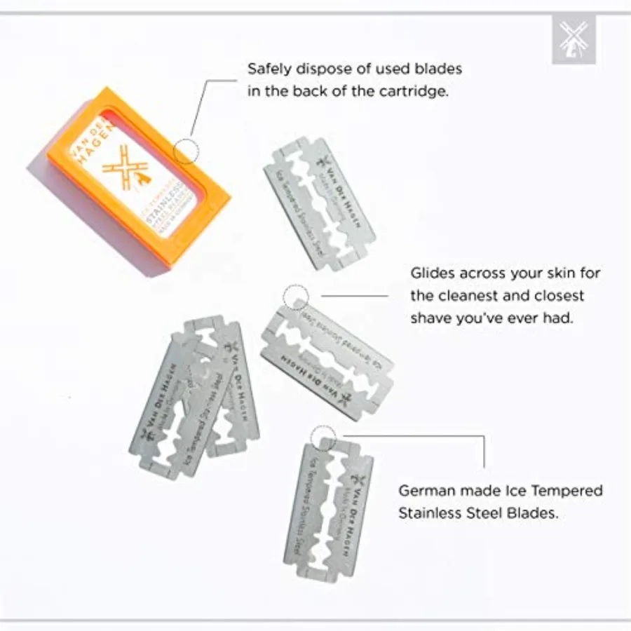 Van Der Hagen Safety Blades 5 Count Pack of 1