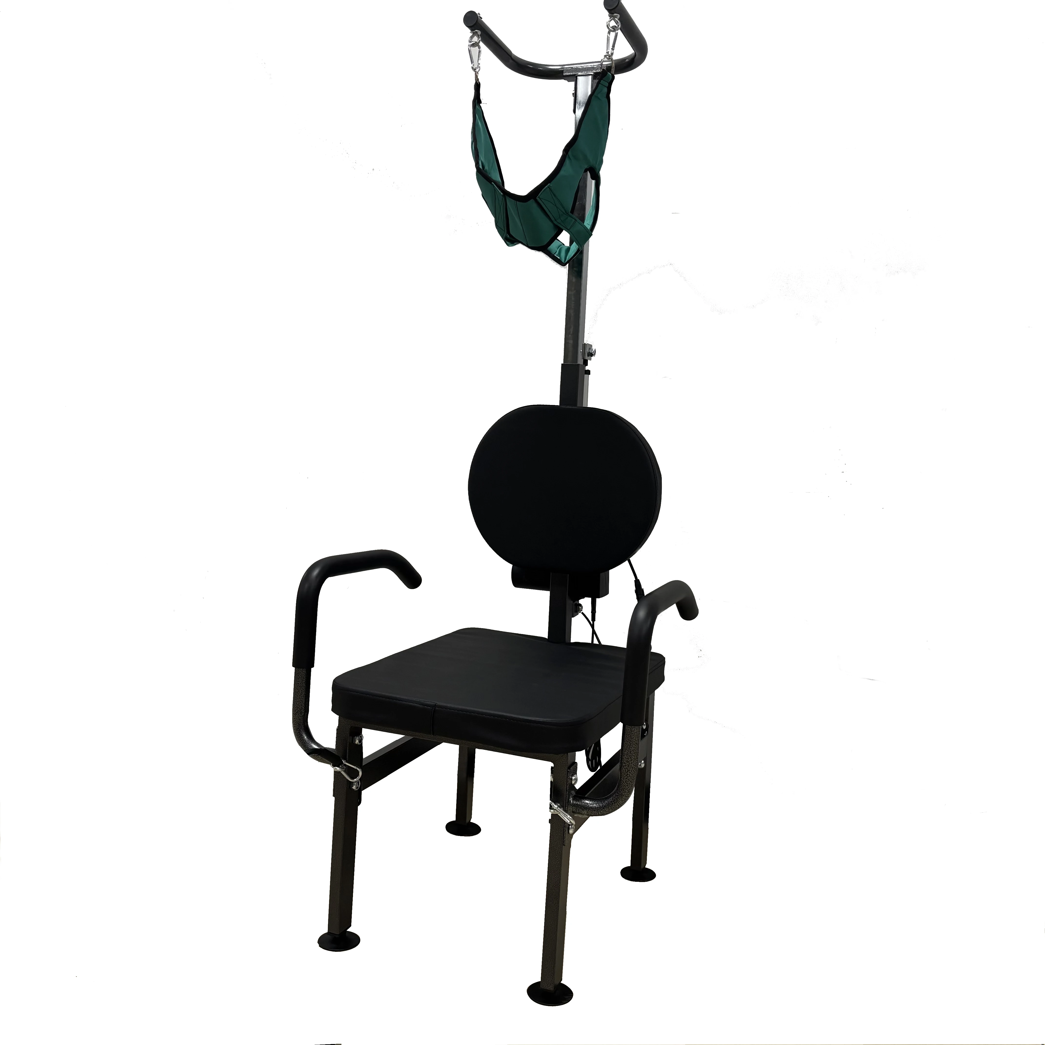Portable Electric Cervical Traction Chair for Waist Neck Correction Fixed Neck Protection with Inverted Stool for Stretching