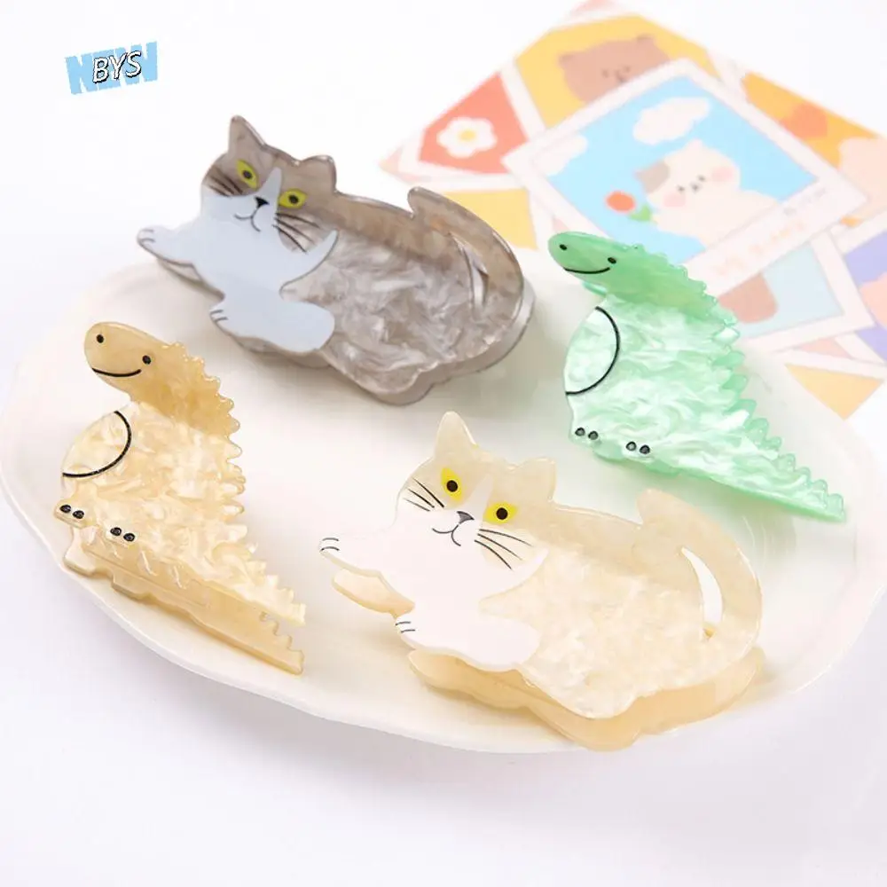 

Cute Dinosaur Animal Hair Claw Cartoon Grab Clip Cat Hair Clip Women Headwear Animal Shark Clip Daily