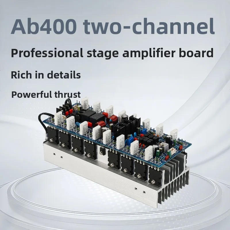 AB400 Stereo Power Amplifier Board 400W+400W Dual Channel HiFi Stage Amp Module TTA1943 TTC5200 Audio Transistor Board