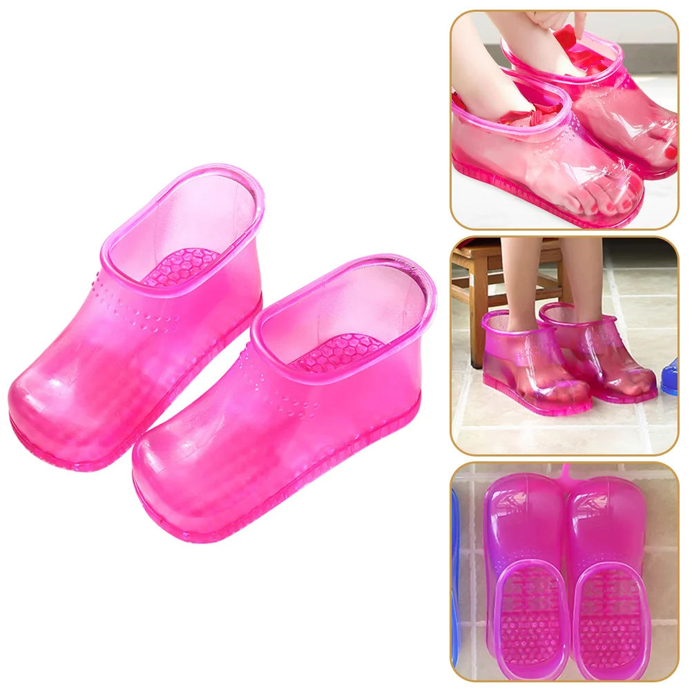 Foot Bath Shoes Bucket Soaking Spa Boots Basin Soak Washing Boot Tub Pedicure Toe Feet Slippers PVC Foot Soaking Boots