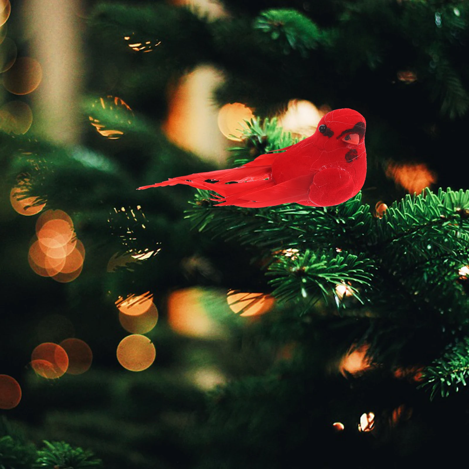 

10 Pcs Christmas Ornament Xmas Birds Cardinal Ornaments Clip on Tree Decorations