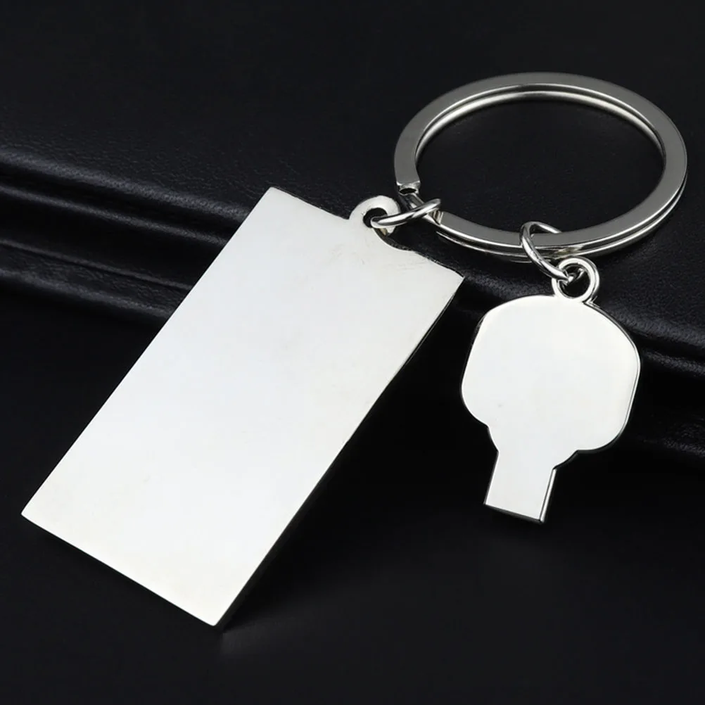 

2 PCS Basketball Court Keychain Pendant Sports Present Keyring Adornment Zinc Alloy Decorative Stylish Souvenir