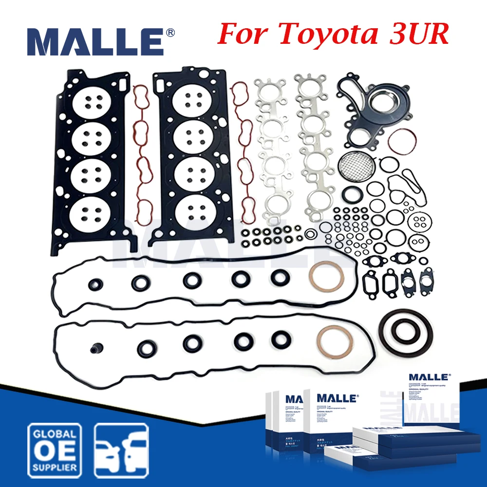 

3UR Engine Full Overhaul Gasket Kit For Toyota Land Cruiser URJ200 Lexus LX 570 450 3URFE Car Accessories OE 04111-38163 Rebuild