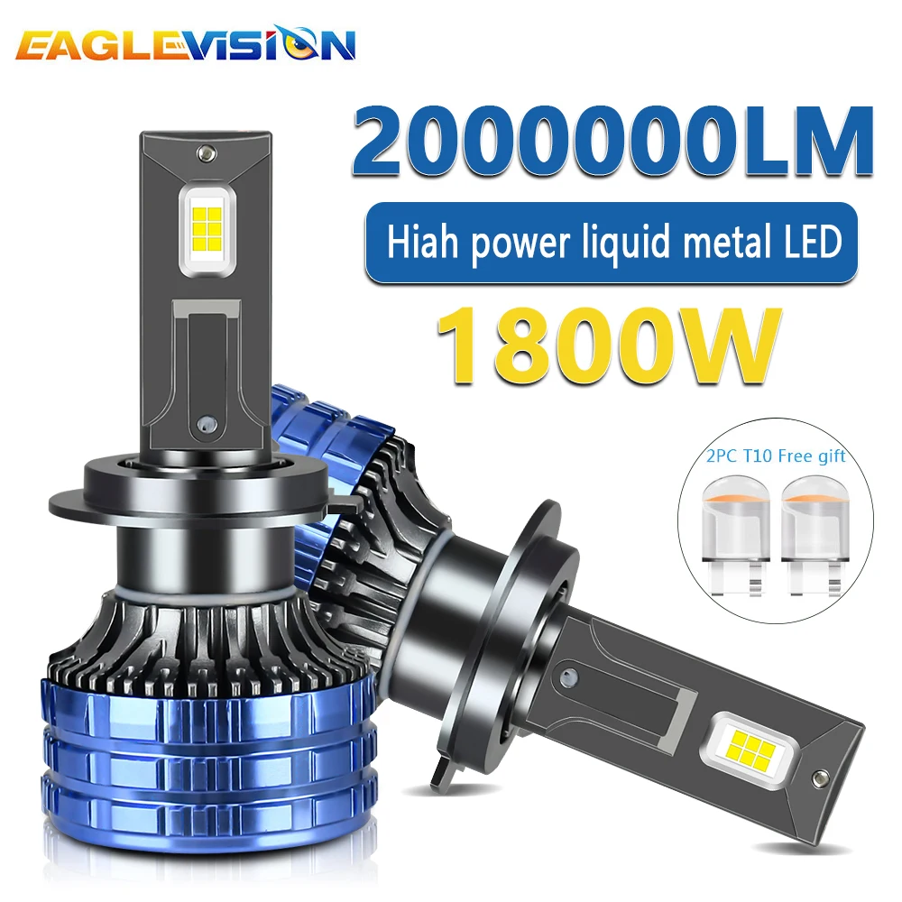 

EAGLEVISION Led Headlight Lamp Bulb for Projector Headlight Canbus 12v 24v 1800W High Power Lamp HB3 HB4 9012 H1 H4 H7 H11 H13