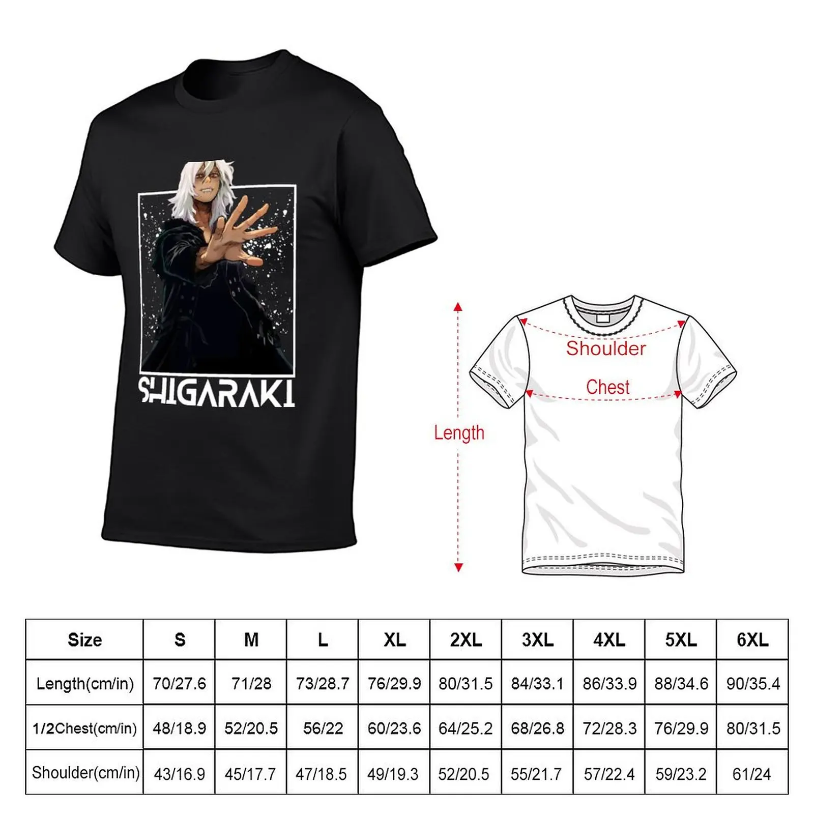 mha shigaraki tomura T-shirt plus size tops quick drying mens graphic t-shirts big and tall