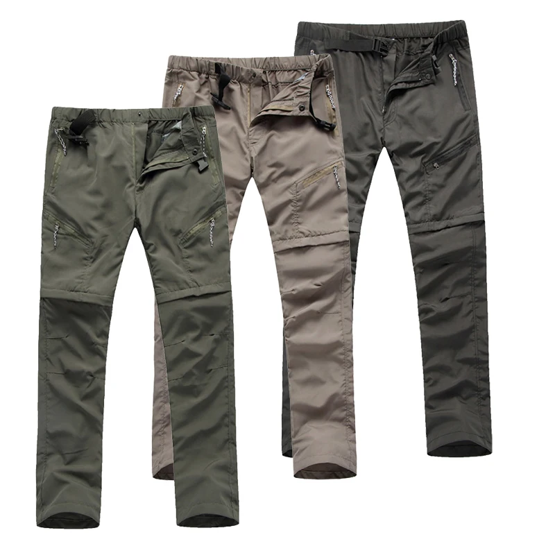 Camping Summer Hiking Fishing Pants Men's quick-drying Leisure Travel Trekking Removable Waterproof Outdoor Sports pants