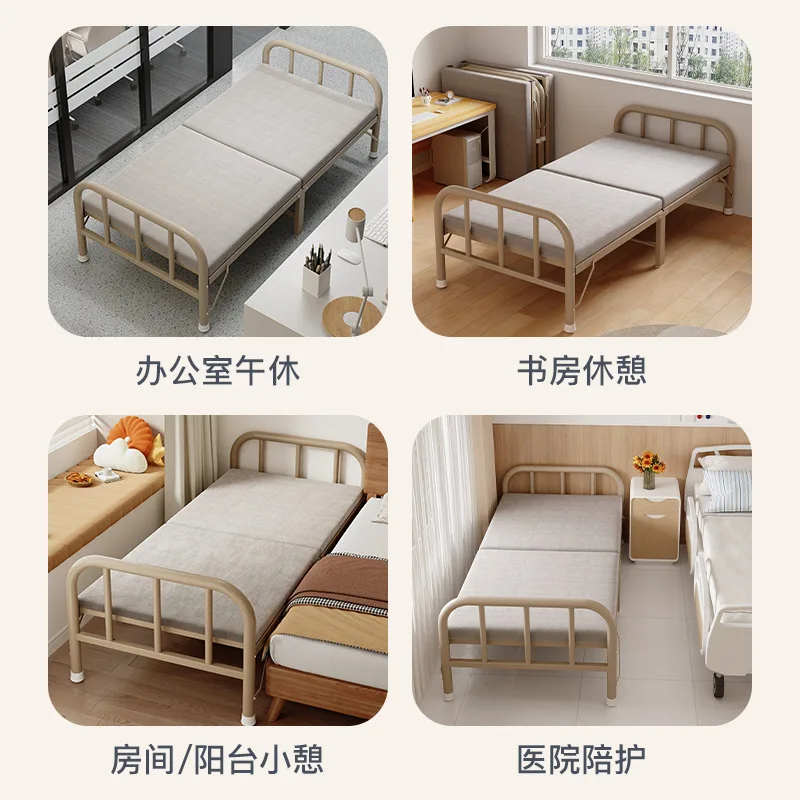 New type folding bed household adult simple cold bed marching escort bed guest temporary 90cm small single
