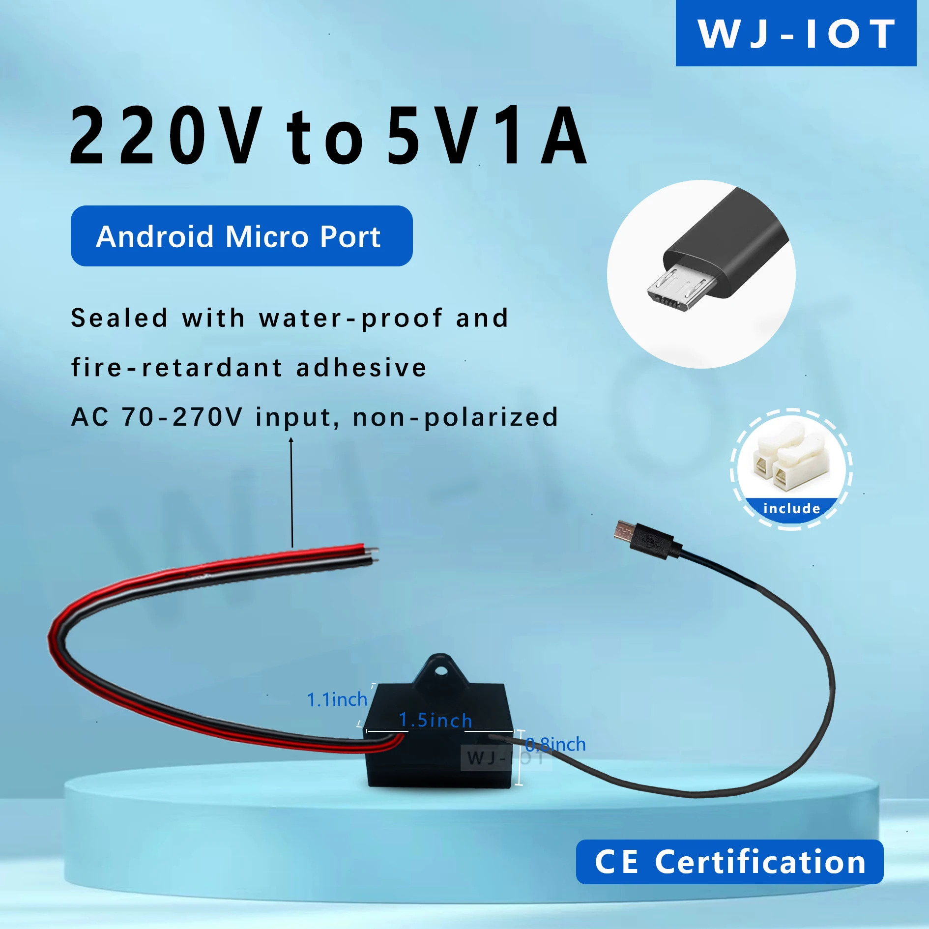 5V 1A Water-proof Camera Power Transformer AC 220V to 5v 1A Household Power Supply micro  Monitoring Adapter Android Micro