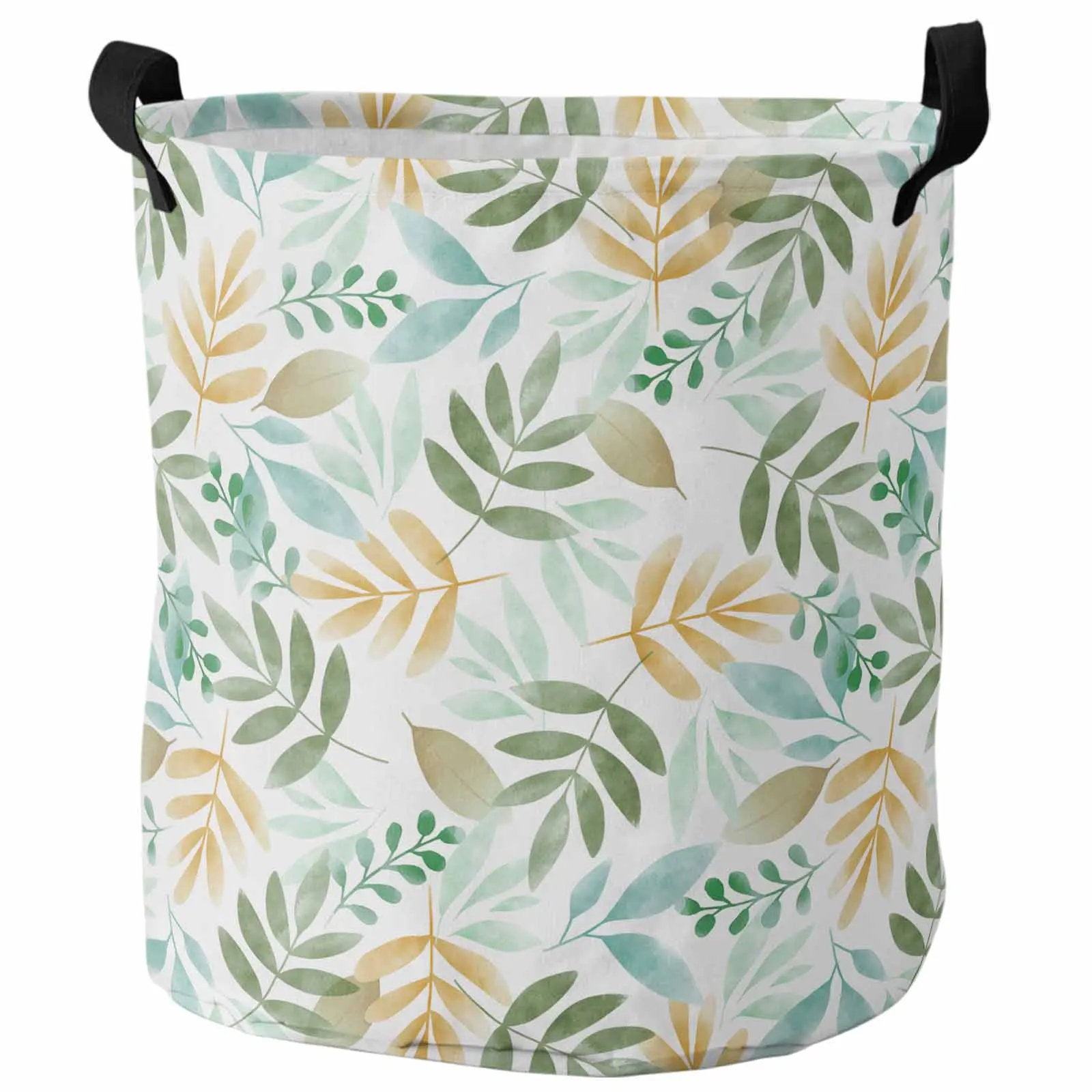 reen Leaves ForestGreen Leaves Laundry Basket Portable Foldable Household Laundry Storage Bag Oxford Cloth Dirty Clothes Basket