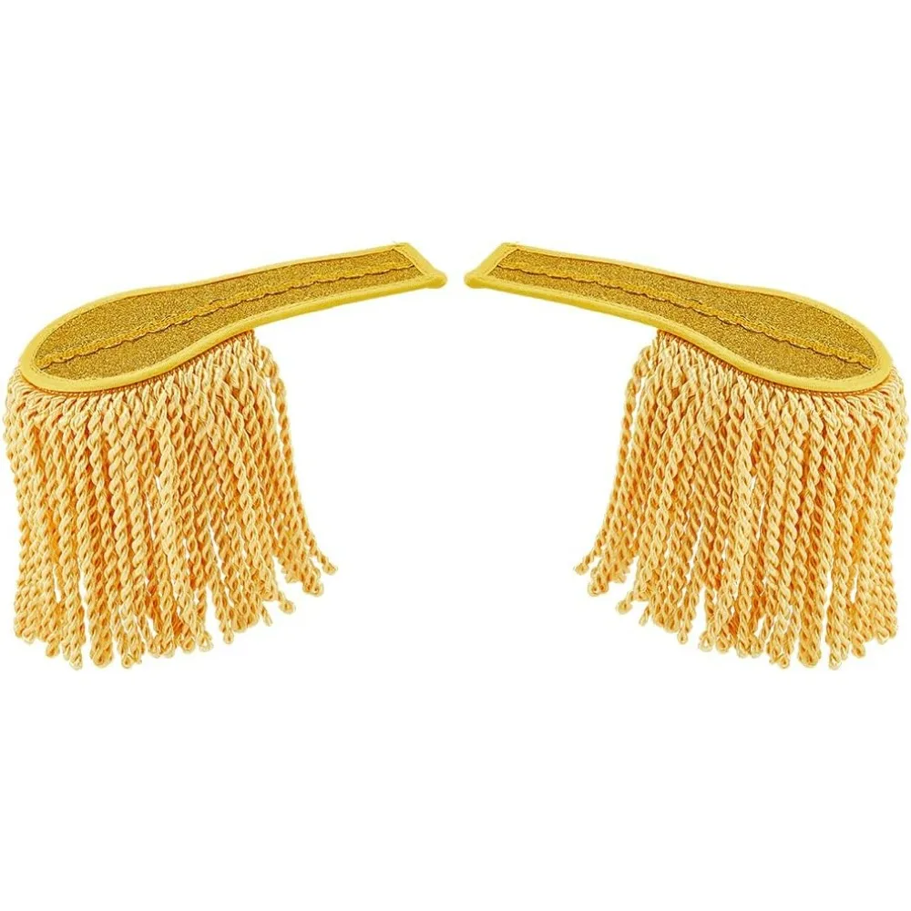 

2PCS Tassel Shoulder Detachable Cloth Ringmaster Shoulder Tassel Epaulettes Chain Badge Epaulettes Brooch Pin for Costume