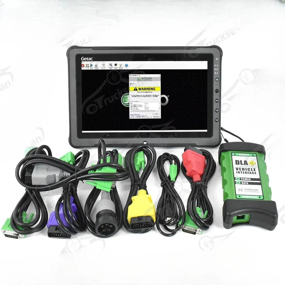 Noregon JPRO DLA+2.0 Vehicle Interface Newest 2024 software Heavy Duty Truck Scanner Fleet Diagnostic Tool+F110Tablet