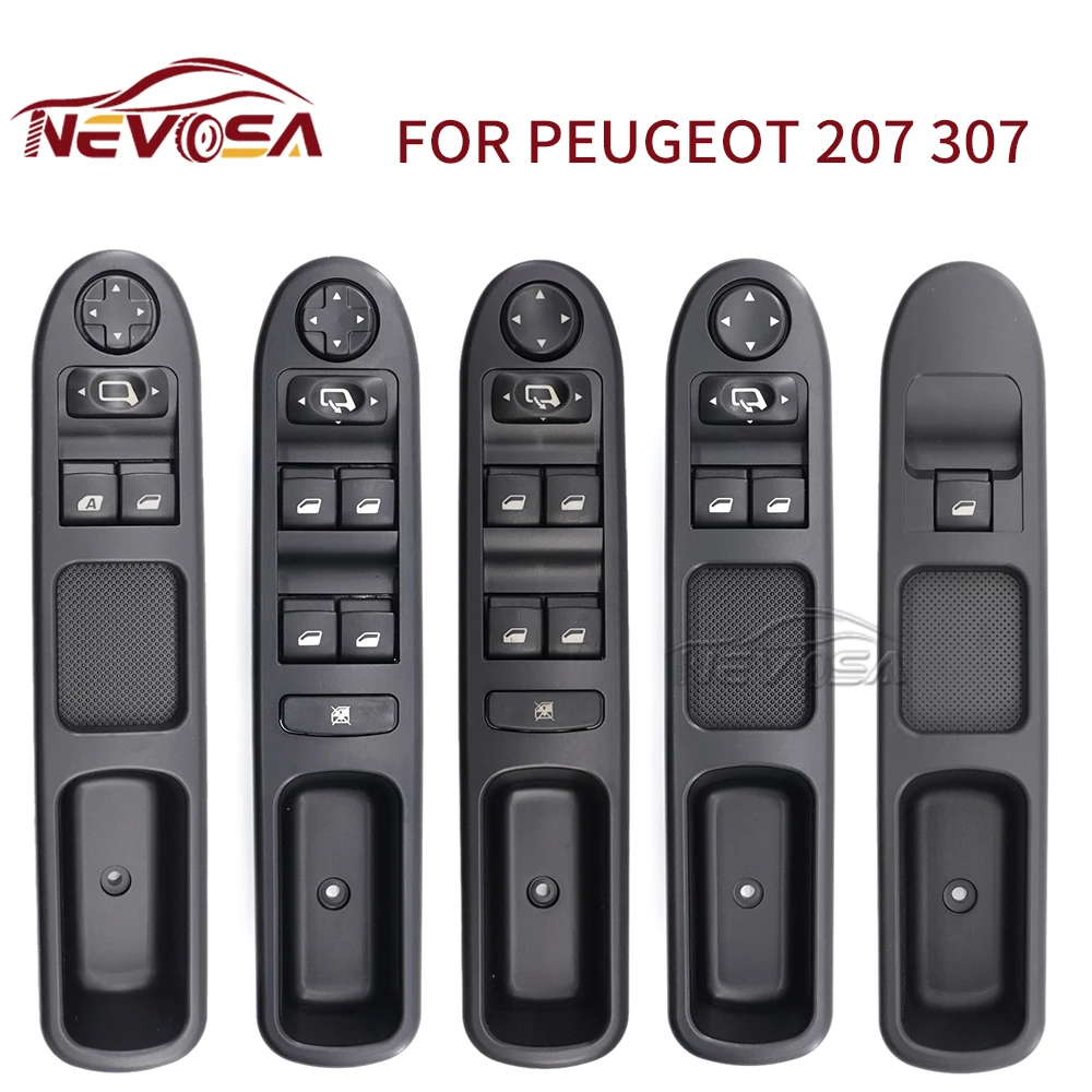 NEVOSA dla Peugeot 207 307 elektryczny przełącznik sterowania szybami 6554.QC 6554.QK 6554.QG 6554.HJ 6554.KT 96351622 XT 6554.E7