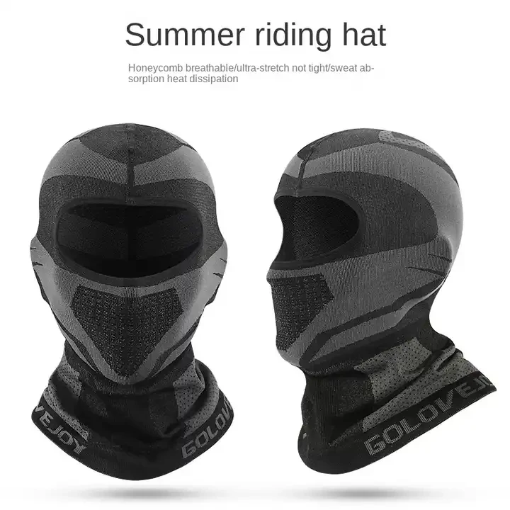 Letnia oddychająca kominiarka motocyklowa pełna maska ​​motocykl jazda na rowerze maska ​​rowerowa kask kaptur Moto jazda na szyję maska ​​na twarz
