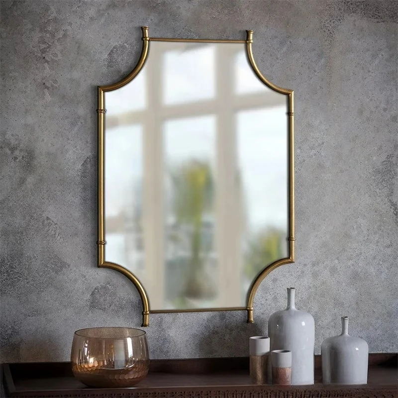 Stylish and simple decoration office model room mirror living room vanity mirror bathroom hanging mirror